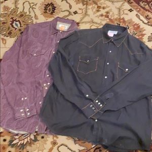 🔴 2 Ryan Michael Western Shirts-SZL Both for $65!